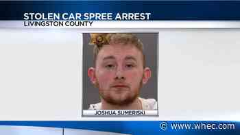 Caledonia man arrested after car theft spree