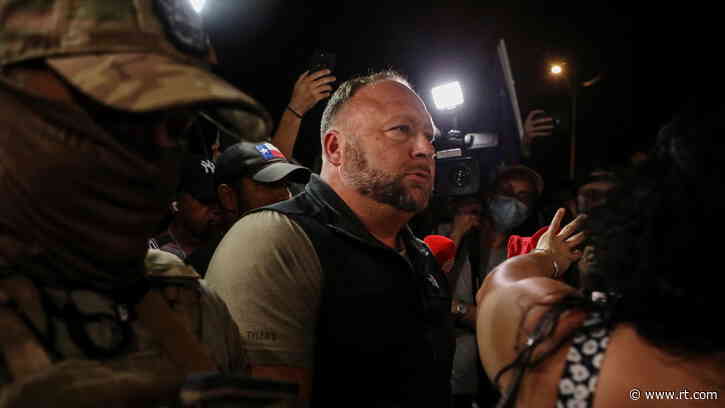 Alex Jones files lawsuit against FAA over drone restriction at border crossing where thousands of migrants are gathering