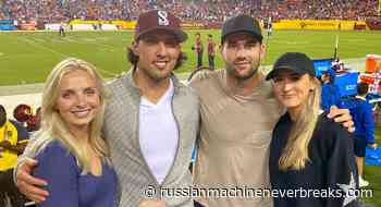 Tom Wilson attends Washington Football Team game with Brenden Dillon - Russian Machine Never Breaks