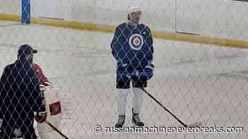 Brenden Dillon practices with Capitals in Winnipeg Jets gear - Russian Machine Never Breaks