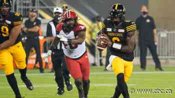 Tiger-Cats' 3rd-string QB Watford guides victory over stumbling Stampeders