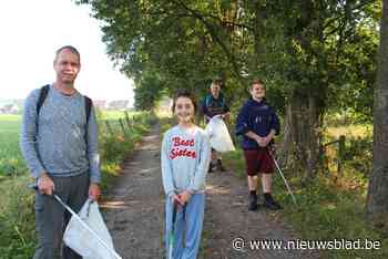 Vrijwilligers Natuurpunt ruimen zwerfvuil op in Zammelsbroek