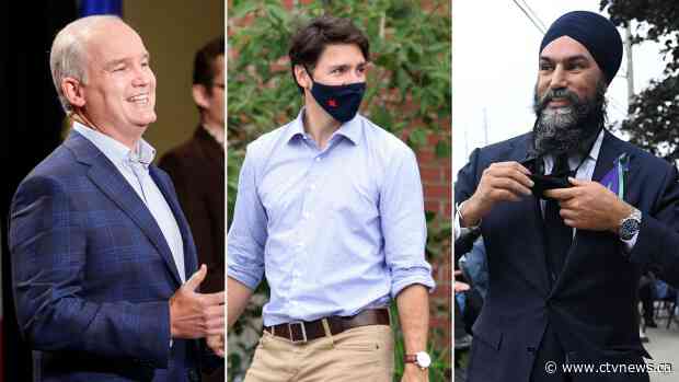 Three main federal party leaders on final campaign blitz