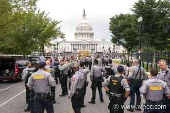 Heavy police presence as protesters trickle in for DC rally