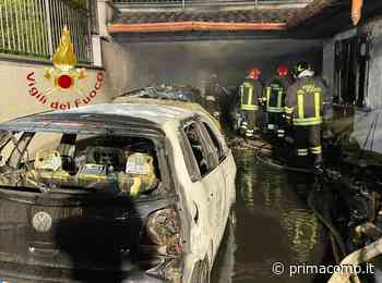 Incidente a Novedrate e tre auto in fiamme a Guanzate SIRENE DI NOTTE - Prima Como