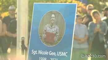 WATCH LIVE: Public memorial for Sgt. Nicole Gee, CA Marine killed in Afghanistan attack last month