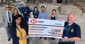 Coventry's Godiva Voluntary Medical Responders receive £1500 boost from city Lions Club - Coventry Observer