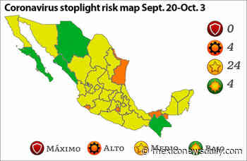 Coronavirus map takes on softer hues as latest wave continues its decline - Mexico News Daily