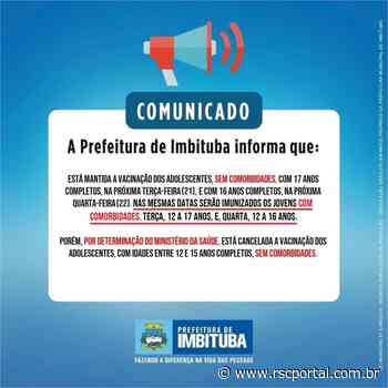 Atenção adolescentes de Imbituba para datas de vacinação - Impresso Catarinense - Open Sans, sans-serif;