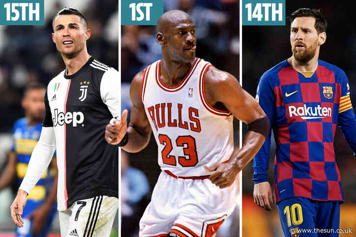 Michael Jordan is the greatest sports star of all time in a poll with Lionel Messi finishing above Cristiano Ronaldo