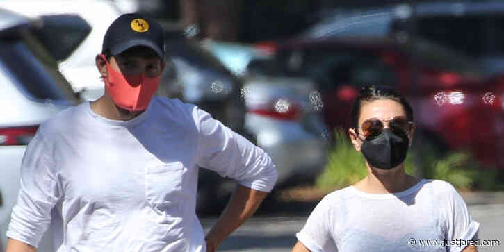 Mila Kunis & Ashton Kutcher Grab Breakfast Together in Studio City