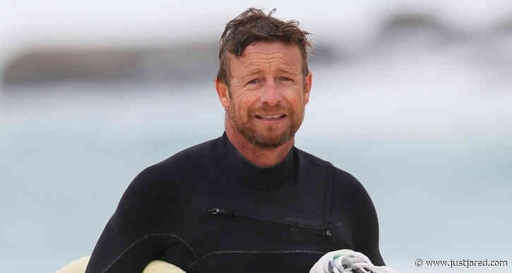 Simon Baker Hits the Beach to Do Some Surfing in Sydney