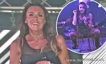 Michelle Heaton, 42, looks incredible in a mesh top and hotpants at a Liberty X gig
