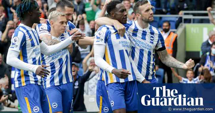 Danny Welbeck header gives Brighton edge over Leicester with help from VAR
