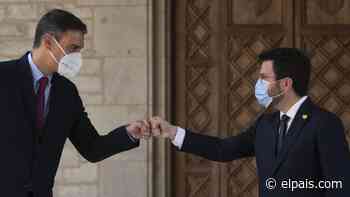 Sánchez y Aragonès blindan un diálogo sin plazos pese a sus posiciones muy alejadas - EL PAÍS