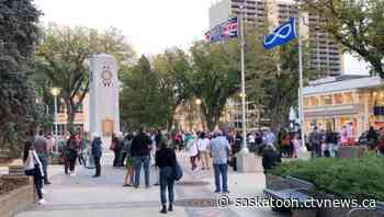 Saskatoon group hold vigil outside city hall citing 'egregious violation of rights'