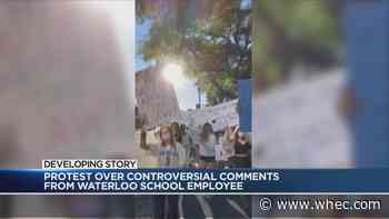 Follow-up protest held in Waterloo after Friday's protest over employee's alleged insensitive comments