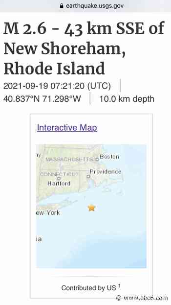 2.6 magnitude earthquake happened off coast of Rhode Island - WLNE-TV (ABC6)