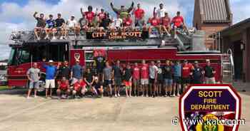 UL Baseball team chips in to help Scott firefighters - KATC Lafayette News