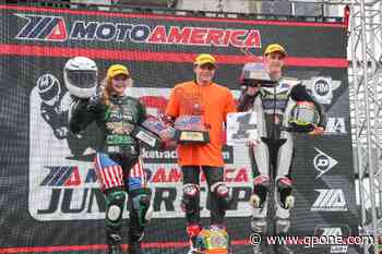 MotoAmerica, Junior Cup 2021 to Tyler Scott, with female rider Kayla Yaakov on the podium - GPOne.com