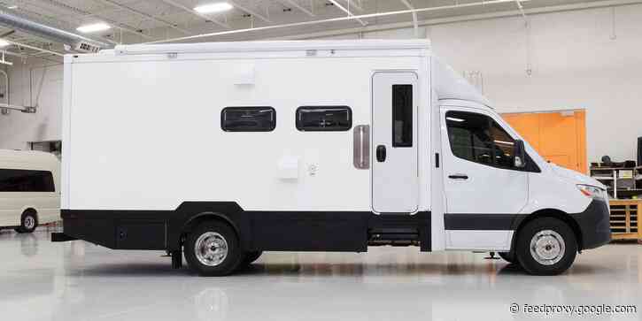 A popular RV maker has unveiled a more than $400,000 tiny home in a 'box' built on a Mercedes-Benz Sprinter - see inside the Asteroid of Happiness