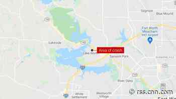 2 injured after a military aircraft crashes in a residential area of Lake Worth, Texas