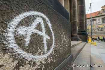 Dresden: 20-Jähriger schmiert Anarchie-Symbol auf OLG-Fassade - TAG24
