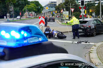 Dresden: Motorrad kracht in Dresden auf Mercedes - Sächsische.de