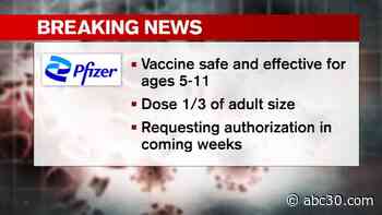 Pfizer COVID vaccine safe for children 5-11, company announces