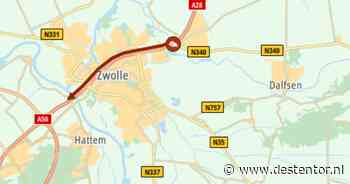 Flinke file op A28 bij Zwolle door ongeluk op Brug Katerveer - De Stentor
