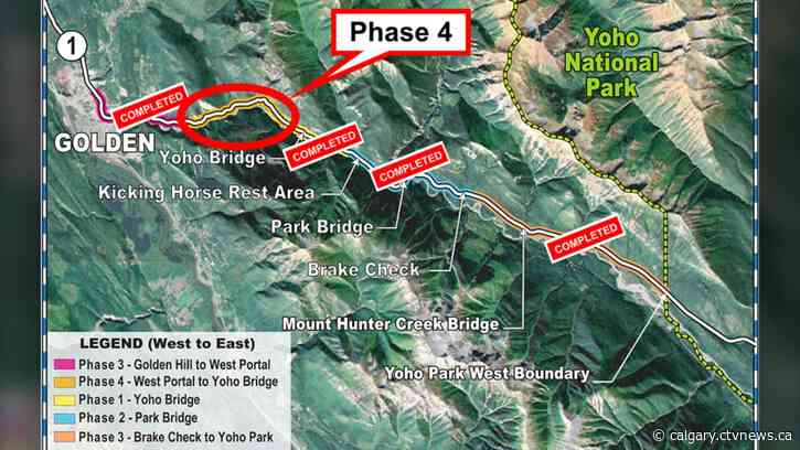 Trans-Canada Highway closes outside Golden, B.C. for several months, detour in place