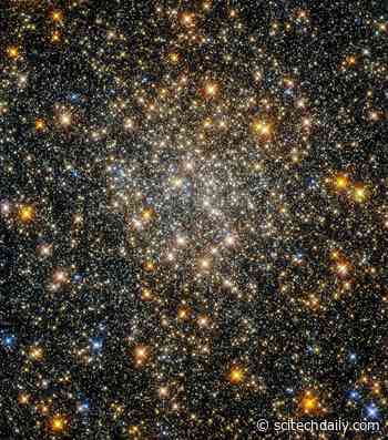 “Reddening” Clusters and Constellations: Hubble Captures Densely Packed Sparkling Starfield Near the Center of the Milky Way