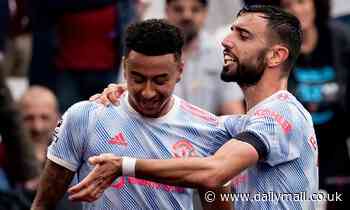 Bruno Fernandes congratulates Man United team-mate Lingard after West Ham winner - Daily Mail