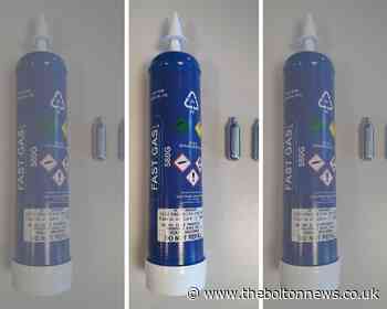 Warning after large canisters of Nitrous Oxide discovered in Bolton town centre - The Bolton News