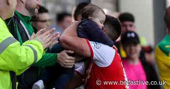 Cliftonville's Joe Gormley: Celebrating landmark double with young son Lorcan was best feeling in world - Belfast Live