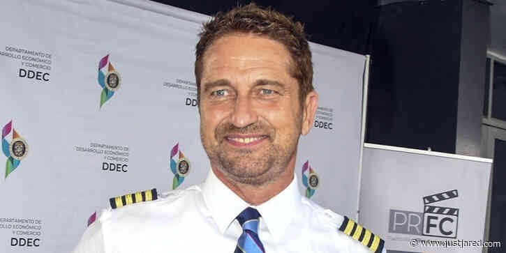 Gerard Butler Meets Puerto Rico's Governor During Break From Filming 'The Plane' Movie