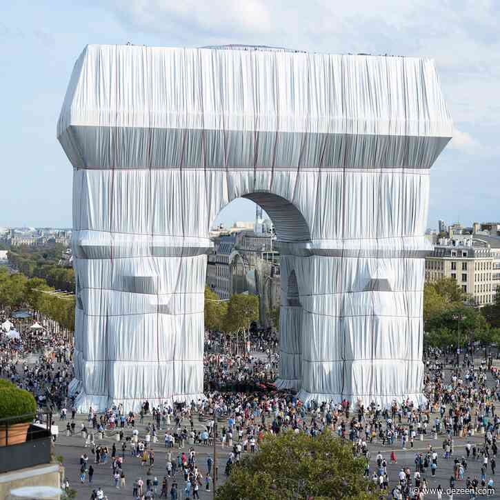 Christo and Jeanne-Claude's wrapped Arc de Triomphe opens to the public