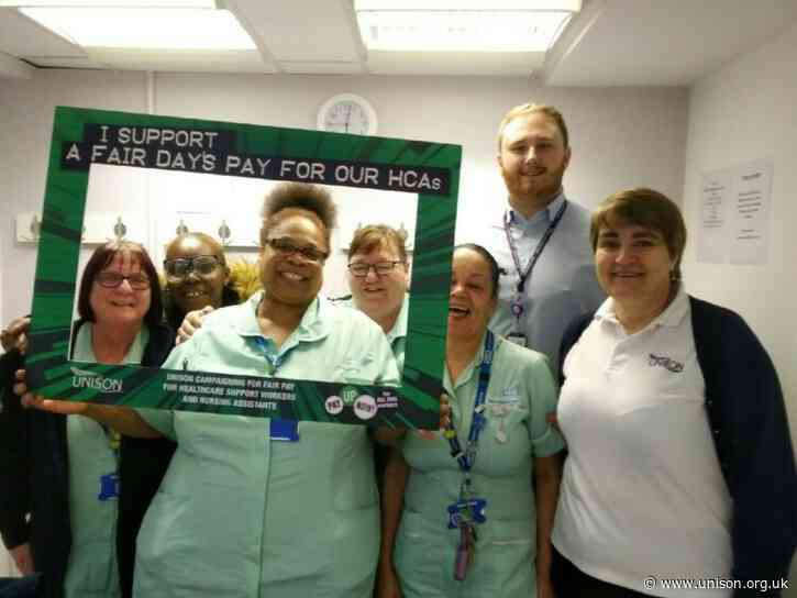 Healthcare assistants band together over pay