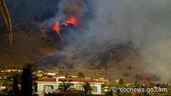 Volcano erupts on Atlantic island; lava destroys some homes