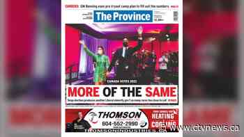 'More of the same': Canadian newspaper front pages day after election night