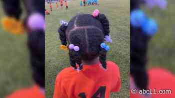 6-year-old told she couldn't play in Hope Mills soccer game because of hair clips and bows
