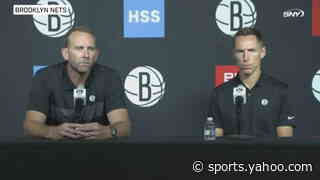 Sean Marks talks possible extensions for Kyrie Irving, James Harden | Nets News Conference