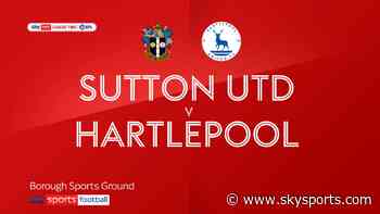 Sutton 1-0 Hartlepool: Ben Goodliffe seals win for home side - Sky Sports