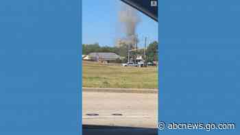 WATCH:  Smoke rises from site of military aircraft crash in Texas