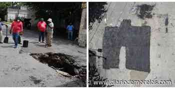 Reparan socavón en Bajada de Chapultepec, Cuernavaca - Diario de Morelos