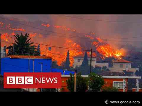 La Palma volcano engulfs village minutes after residents flee their homes - BBC News - BBC News