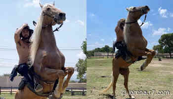 Rafa Vitti anda a cavalo para gravação de nova novela e Tatá brinca: 'Meu Paula Fernandes' - R7.COM