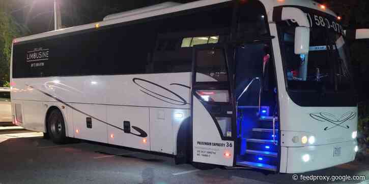 The bus-driver shortage led a group of 11th graders to ride a party bus with a stripper pole
