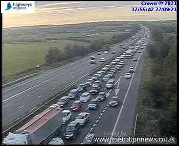 Lane closed on M61 through Bolton due to crash