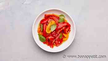Marinated Peppers with Basil and Garlic